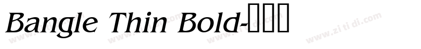 Bangle Thin Bold字体转换